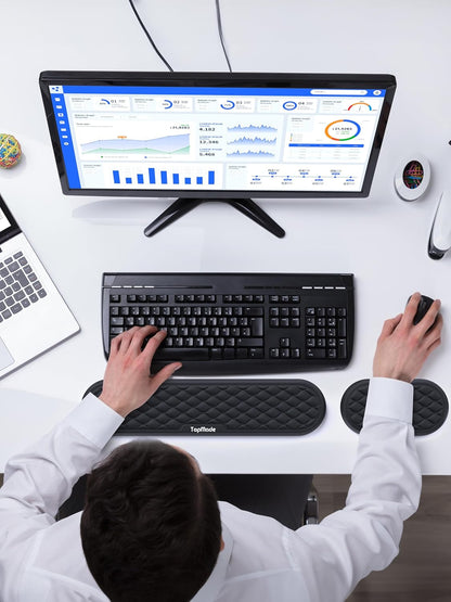 Cooling Gel Keyboard Wrist Rest, Ergonomic 17.13” Full-Size Wrist Support
