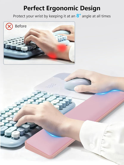 Cooling Gel Keyboard Wrist Rest, Ergonomic 17.13” Full-Size Wrist Support