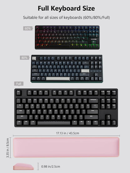 Cooling Gel Keyboard Wrist Rest, Ergonomic 17.13” Full-Size Wrist Support