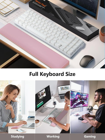 Cooling Gel Keyboard Wrist Rest, Ergonomic 17.13” Full-Size Wrist Support