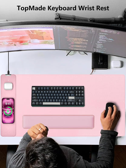 Cooling Gel Keyboard Wrist Rest, Ergonomic 17.13” Full-Size Wrist Support