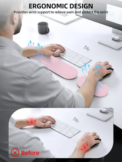 Cooling Gel Keyboard Wrist Rest, Ergonomic 17.13” Full-Size Wrist Support