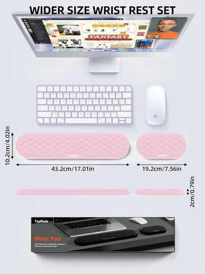 Cooling Gel Keyboard Wrist Rest, Ergonomic 17.13” Full-Size Wrist Support