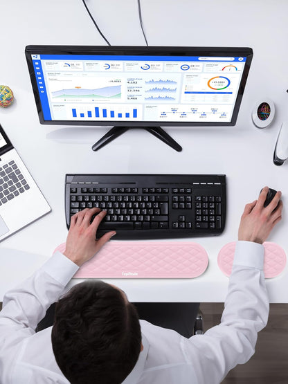 Cooling Gel Keyboard Wrist Rest, Ergonomic 17.13” Full-Size Wrist Support