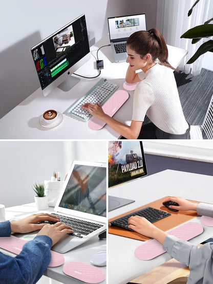 Cooling Gel Keyboard Wrist Rest, Ergonomic 17.13” Full-Size Wrist Support