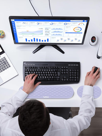 Cooling Gel Keyboard Wrist Rest, Ergonomic 17.13” Full-Size Wrist Support