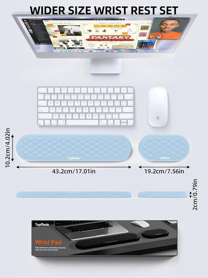 Cooling Gel Keyboard Wrist Rest, Ergonomic 17.13” Full-Size Wrist Support