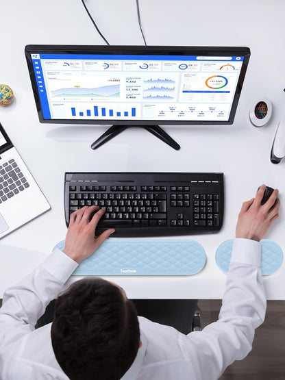 Cooling Gel Keyboard Wrist Rest, Ergonomic 17.13” Full-Size Wrist Support