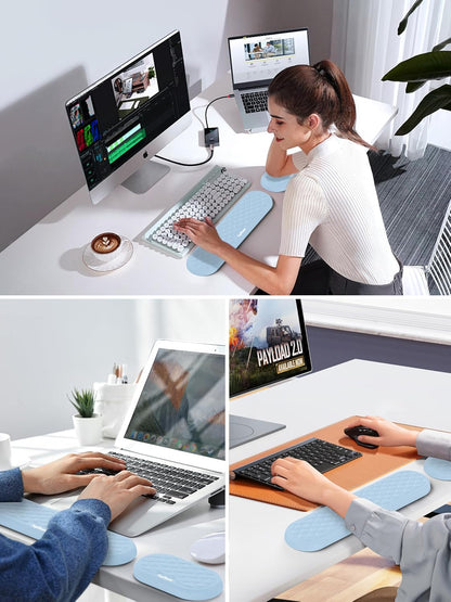 Cooling Gel Keyboard Wrist Rest, Ergonomic 17.13” Full-Size Wrist Support