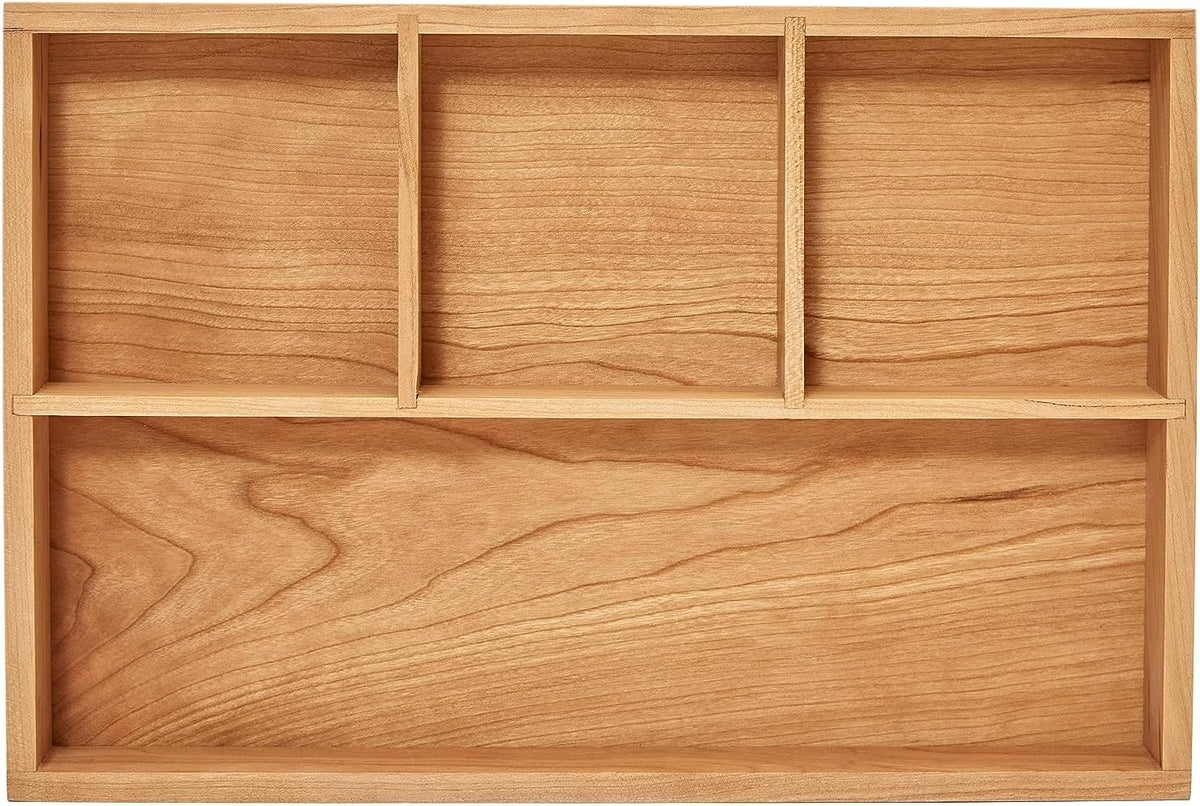 Wood Organizer Tray,Black Walnut,Desk & Drawer Storage Box (Maple Master)