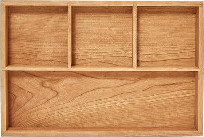 Wood Organizer Tray,Black Walnut,Desk & Drawer Storage Box (Maple Master)