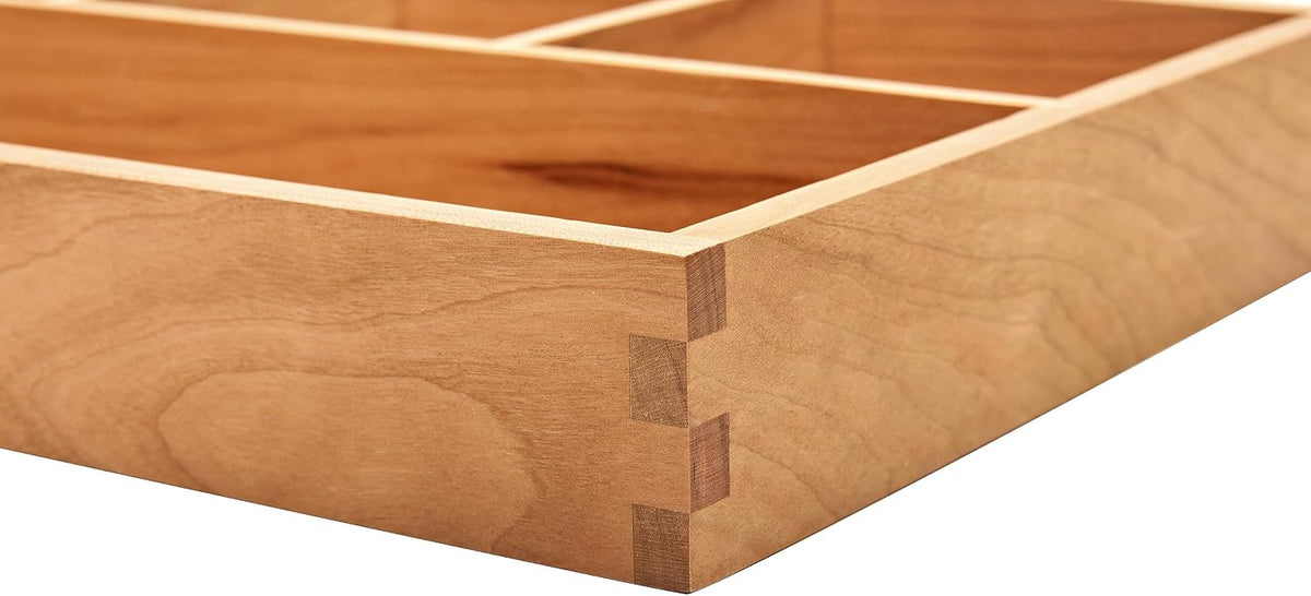 Wood Organizer Tray,Black Walnut,Desk & Drawer Storage Box (Maple Master)