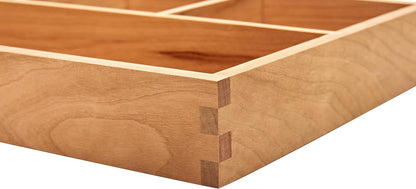 Wood Organizer Tray,Black Walnut,Desk & Drawer Storage Box (Maple Master)