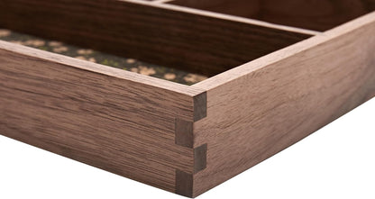 Wood Organizer Tray,Black Walnut,Desk & Drawer Storage Box (Maple Master)