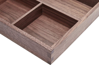 Wood Organizer Tray,Black Walnut,Desk & Drawer Storage Box (Maple Master)