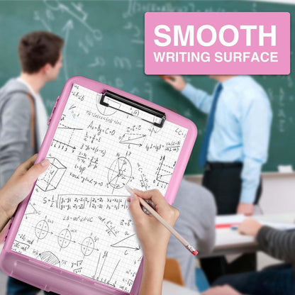 Clipboard with Storage, Clip Board 8.5 x 11 with Pen Holder, High Capacity Plastic Organization Case Box for Letter Legal A4 Size Paper, Nurses Teachers Must Haves, School & Office Supplies