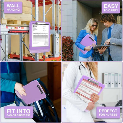 Clipboard with Storage, Clip Board 8.5 x 11 with Pen Holder, High Capacity Plastic Organization Case Box for Letter Legal A4 Size Paper, Nurses Teachers Must Haves, School & Office Supplies