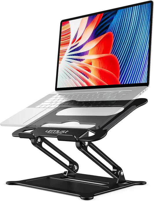 Adjustable Laptop Stand for Desk, 10-15.6“ Laptop Riser, Black