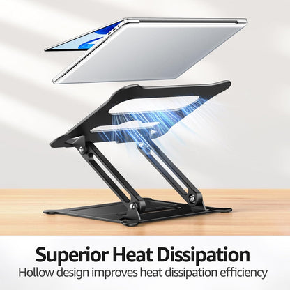 Adjustable Laptop Stand for Desk, 10-15.6“ Laptop Riser, Black