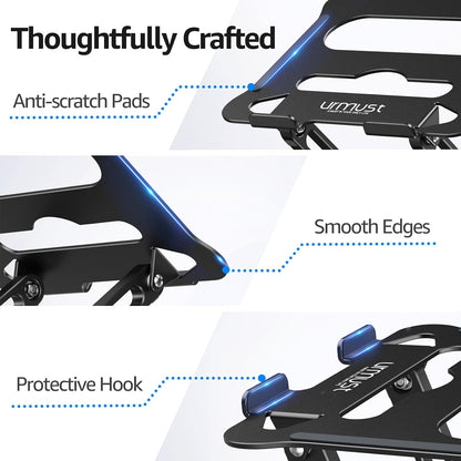 Adjustable Laptop Stand for Desk, 10-15.6“ Laptop Riser, Black