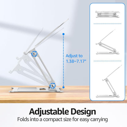 Adjustable Laptop Stand for Desk, 10-15.6“ Laptop Riser, Black
