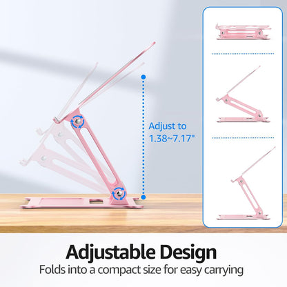 Adjustable Laptop Stand for Desk, 10-15.6“ Laptop Riser, Black