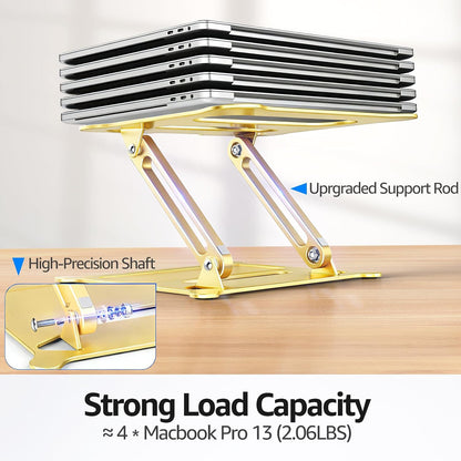 Adjustable Laptop Stand for Desk, 10-15.6“ Laptop Riser, Black