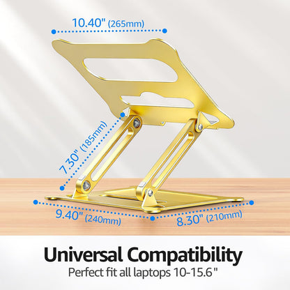 Adjustable Laptop Stand for Desk, 10-15.6“ Laptop Riser, Black