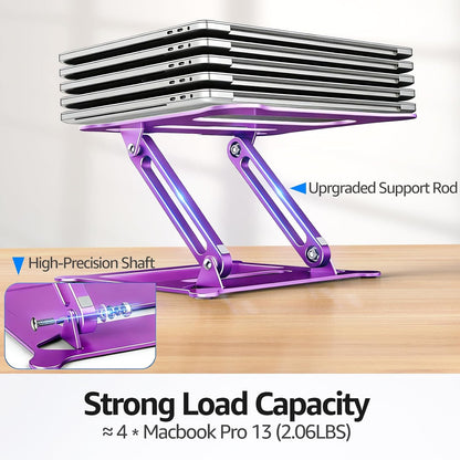 Adjustable Laptop Stand for Desk, 10-15.6“ Laptop Riser, Black