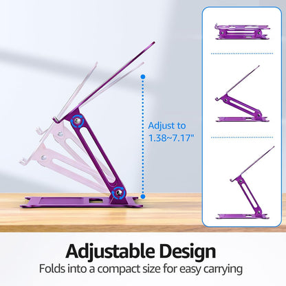 Adjustable Laptop Stand for Desk, 10-15.6“ Laptop Riser, Black