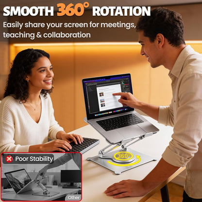 Adjustable Laptop Stand for Desk, 10-15.6“ Laptop Riser, Black