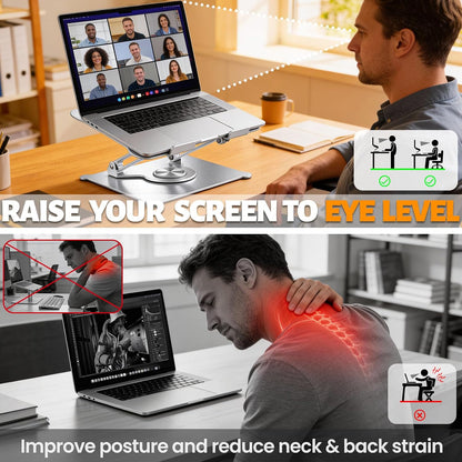 Adjustable Laptop Stand for Desk, 10-15.6“ Laptop Riser, Black
