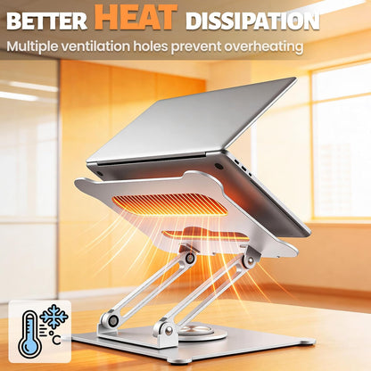 Adjustable Laptop Stand for Desk, 10-15.6“ Laptop Riser, Black