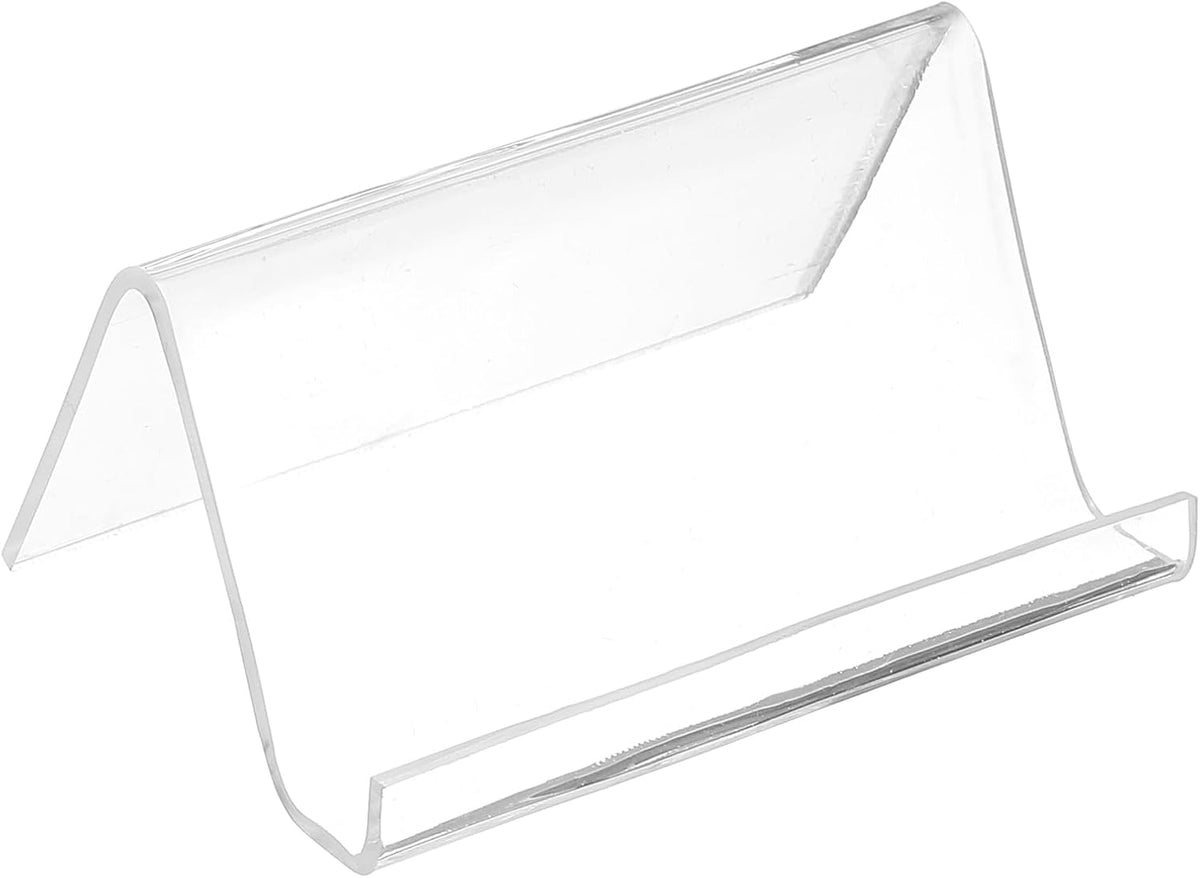 Business Card Holder for Desk, Acrylic Business Card Holders Shine Card Stand Organizer Cards Display for Office Exhibition, Pink