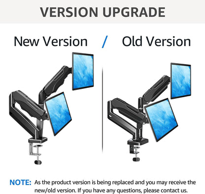 Dual Monitor Stand for Desk, Monitor Arms for 2 Monitors 32 27 24 22 Inches, Height Adjustable Double Monitor Mount, VESA Mount with C-Clamp & Grommet Base, Holds 4.4-17.6lbs