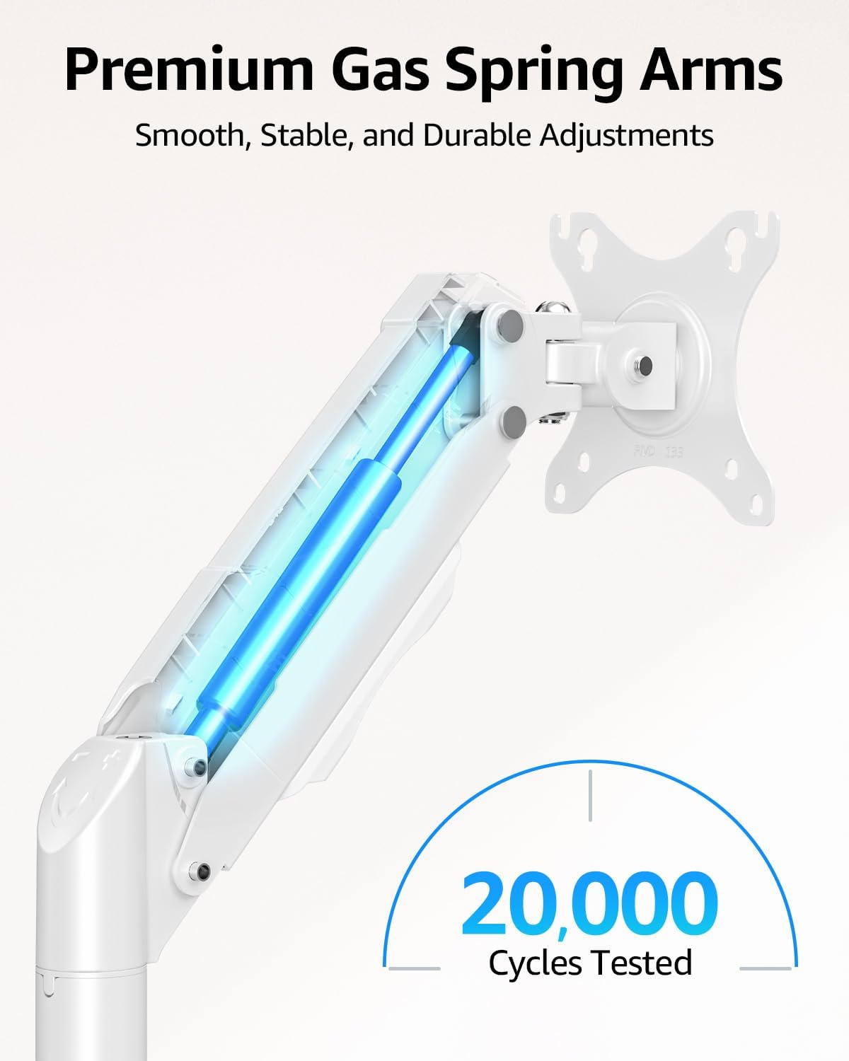 Dual Monitor Stand for Desk, Monitor Arms for 2 Monitors 32 27 24 22 Inches, Height Adjustable Double Monitor Mount, VESA Mount with C-Clamp & Grommet Base, Holds 4.4-17.6lbs
