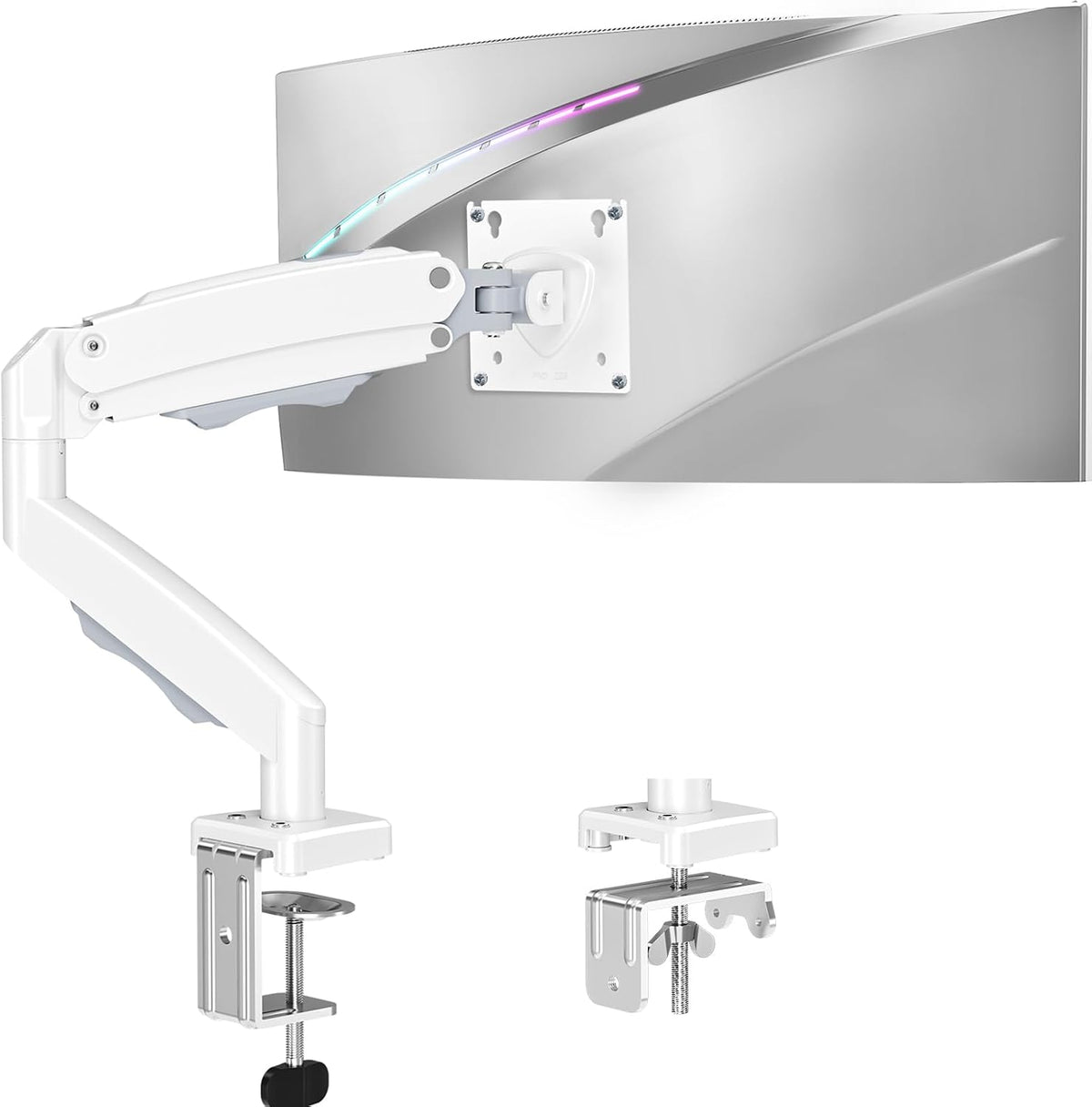 Dual Monitor Stand for Desk, Monitor Arms for 2 Monitors 32 27 24 22 Inches, Height Adjustable Double Monitor Mount, VESA Mount with C-Clamp & Grommet Base, Holds 4.4-17.6lbs