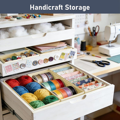 Drawer Organizer Clothes, Dresser Organizer, Foldable Closet Organizers and Storage, Fabric Dresser Bins, Drawer Dividers for Nursery, Baby Clothes, Underwears, Sock (Beige)