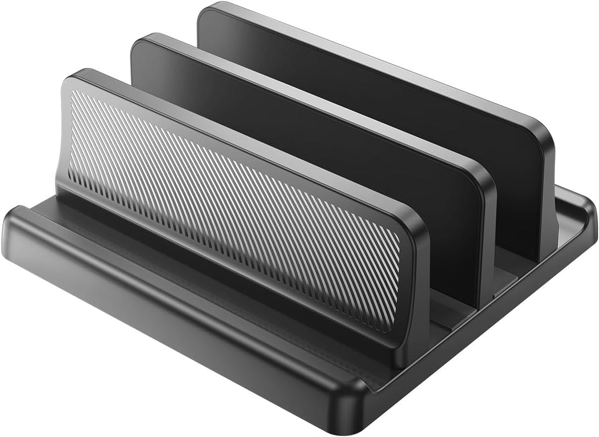 5 in 1 Vertical Laptop Stand Holder,Adjustable ABS Plastic Laptop Organizer Desktop Management Notebook Dock,Vertical Laptop Stand Space Saving for MacBook,Surface,Samsung,HP,Dell,Chrome Book