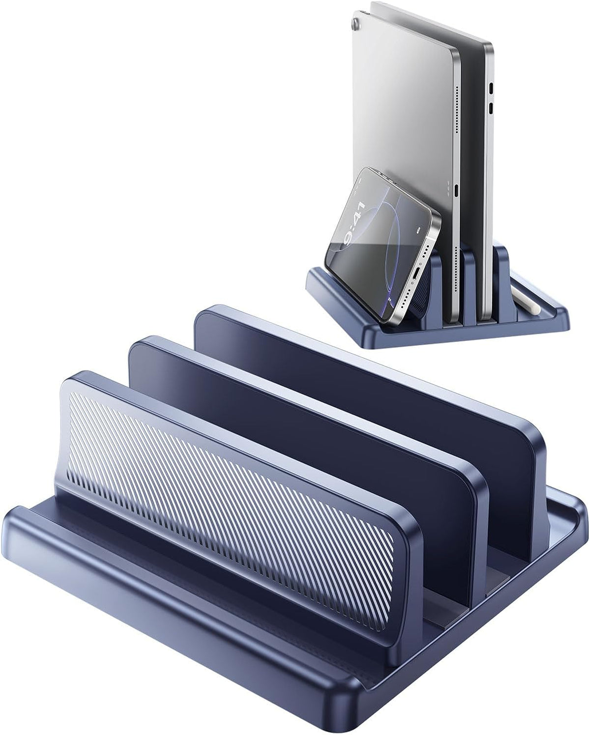 5 in 1 Vertical Laptop Stand Holder,Adjustable ABS Plastic Laptop Organizer Desktop Management Notebook Dock,Vertical Laptop Stand Space Saving for MacBook,Surface,Samsung,HP,Dell,Chrome Book