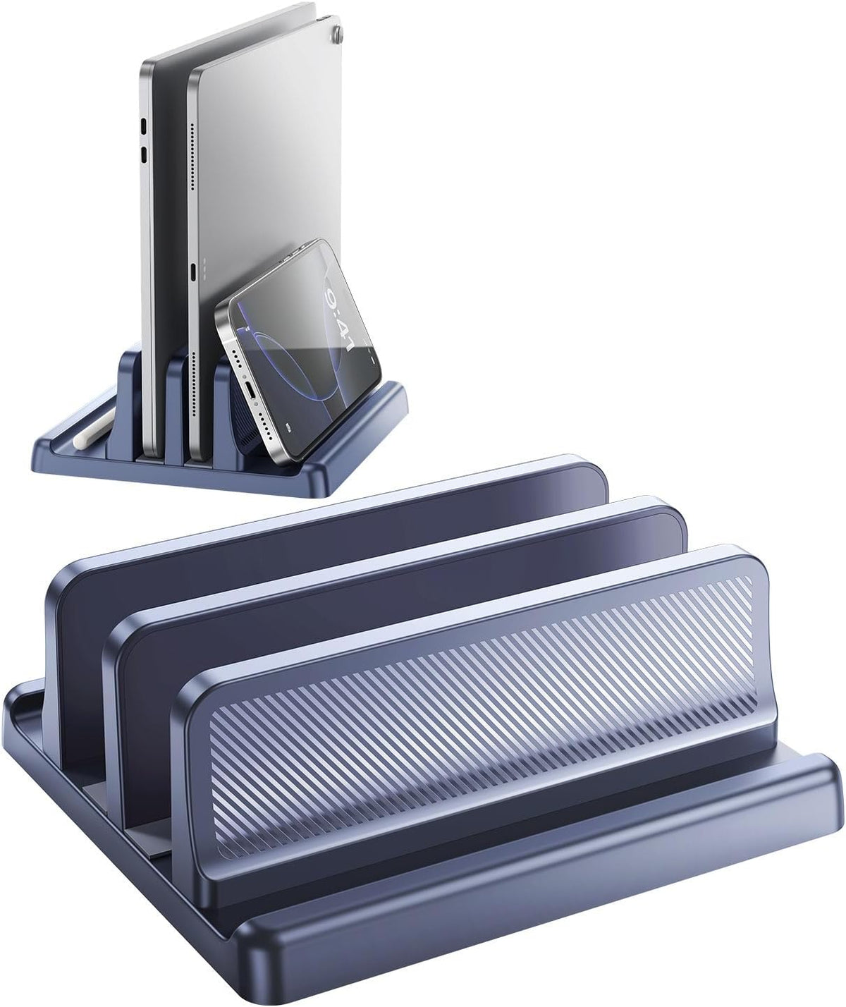 5 in 1 Vertical Laptop Stand Holder,Adjustable ABS Plastic Laptop Organizer Desktop Management Notebook Dock,Vertical Laptop Stand Space Saving for MacBook,Surface,Samsung,HP,Dell,Chrome Book