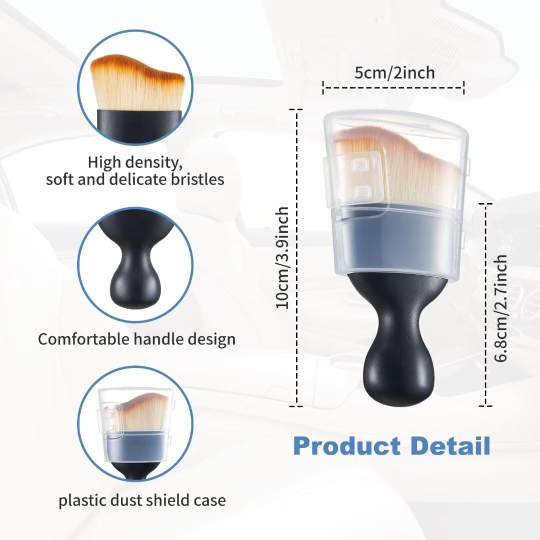 Car Interior and Exterior Soft bristles Detail dust Automotive Brush dusting Brush Dashboard Cleaning Brush Home Office Computer Keyboard dusting Tools+ Double-Sided Suede Cleaning Towel
