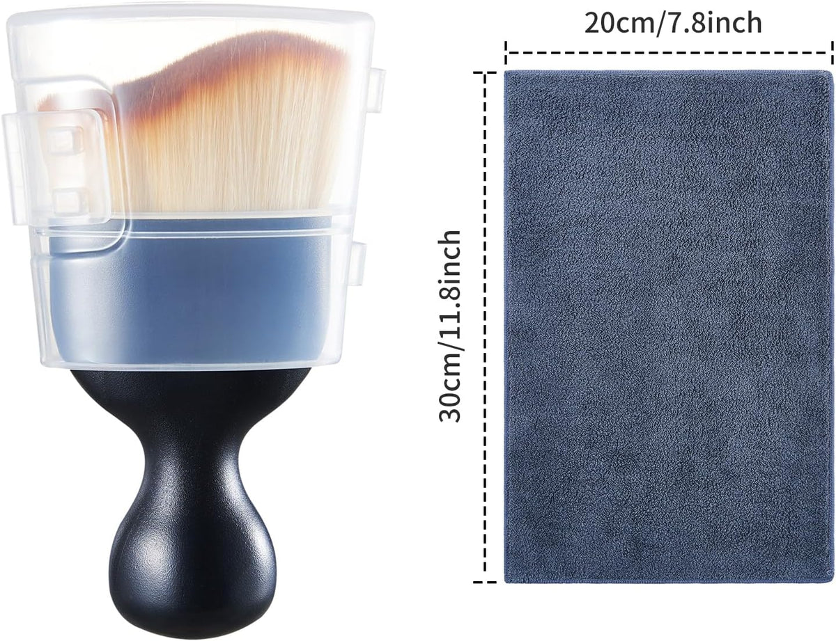 Car Interior and Exterior Soft bristles Detail dust Automotive Brush dusting Brush Dashboard Cleaning Brush Home Office Computer Keyboard dusting Tools+ Double-Sided Suede Cleaning Towel