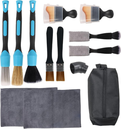 Car Interior and Exterior Soft bristles Detail dust Automotive Brush dusting Brush Dashboard Cleaning Brush Home Office Computer Keyboard dusting Tools+ Double-Sided Suede Cleaning Towel