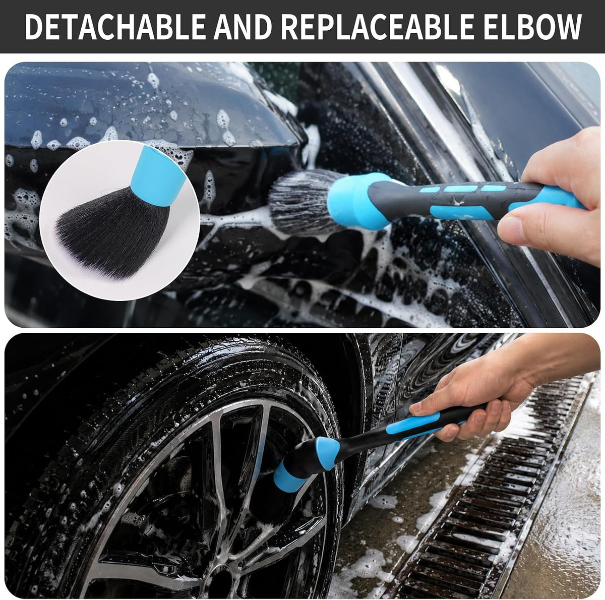 Car Interior and Exterior Soft bristles Detail dust Automotive Brush dusting Brush Dashboard Cleaning Brush Home Office Computer Keyboard dusting Tools+ Double-Sided Suede Cleaning Towel