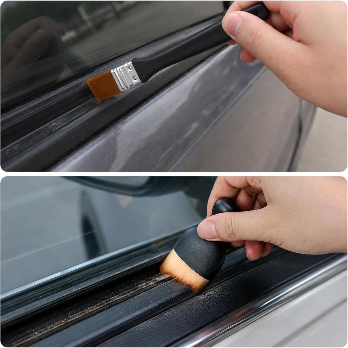 Car Interior and Exterior Soft bristles Detail dust Automotive Brush dusting Brush Dashboard Cleaning Brush Home Office Computer Keyboard dusting Tools+ Double-Sided Suede Cleaning Towel