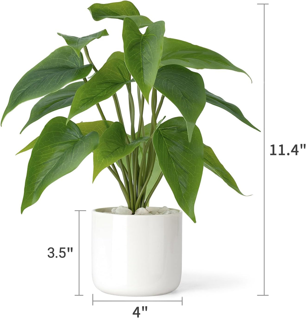 Fake Plants in Ceramic Pot, 11" Potted Artificial Plants Home Decor