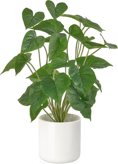Fake Plants in Ceramic Pot, 11" Potted Artificial Plants Home Decor