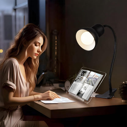 Clip on Desk Lamp, 360° Rotating Ggooseneck Lamp, Eye-Caring Desk Lamp