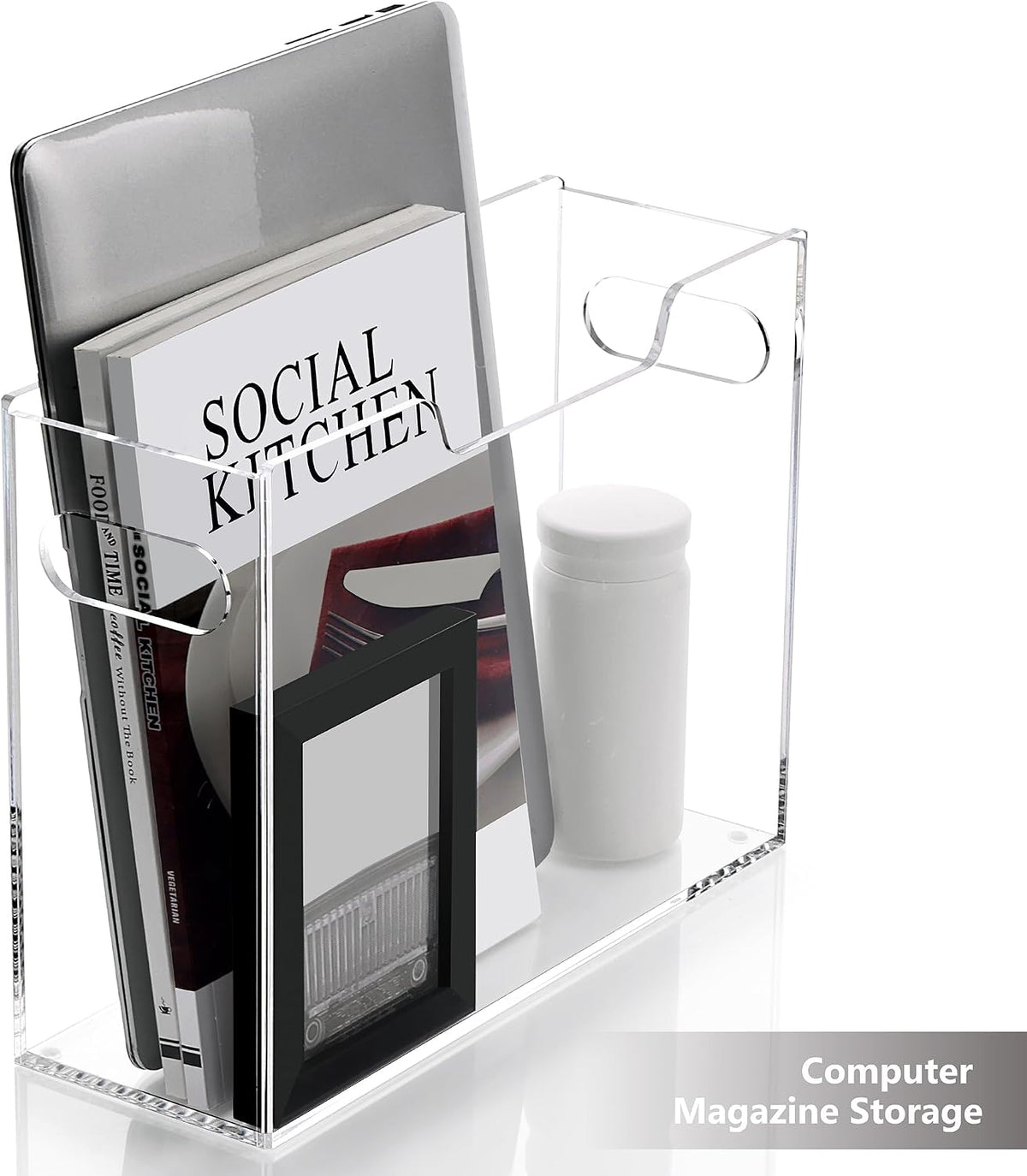 Acrylic Hanging File Organizer Box with Handles